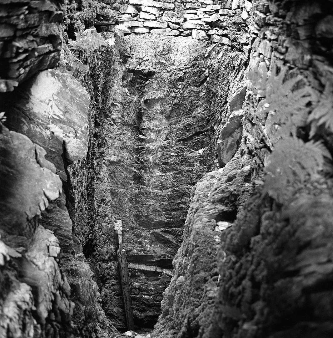 Esgair Hir view into Shaft Glas 1975